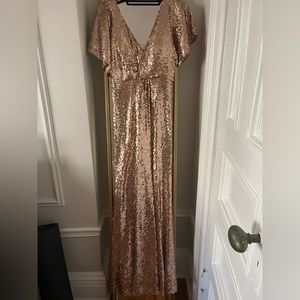 Revelry Gwen sequined dress in rose gold